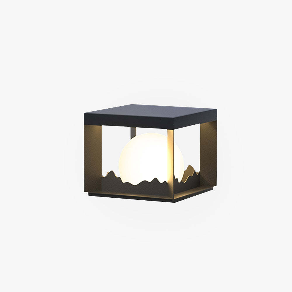 Riley Modern Mountain Metal Outdoor Lamp with Warm Light