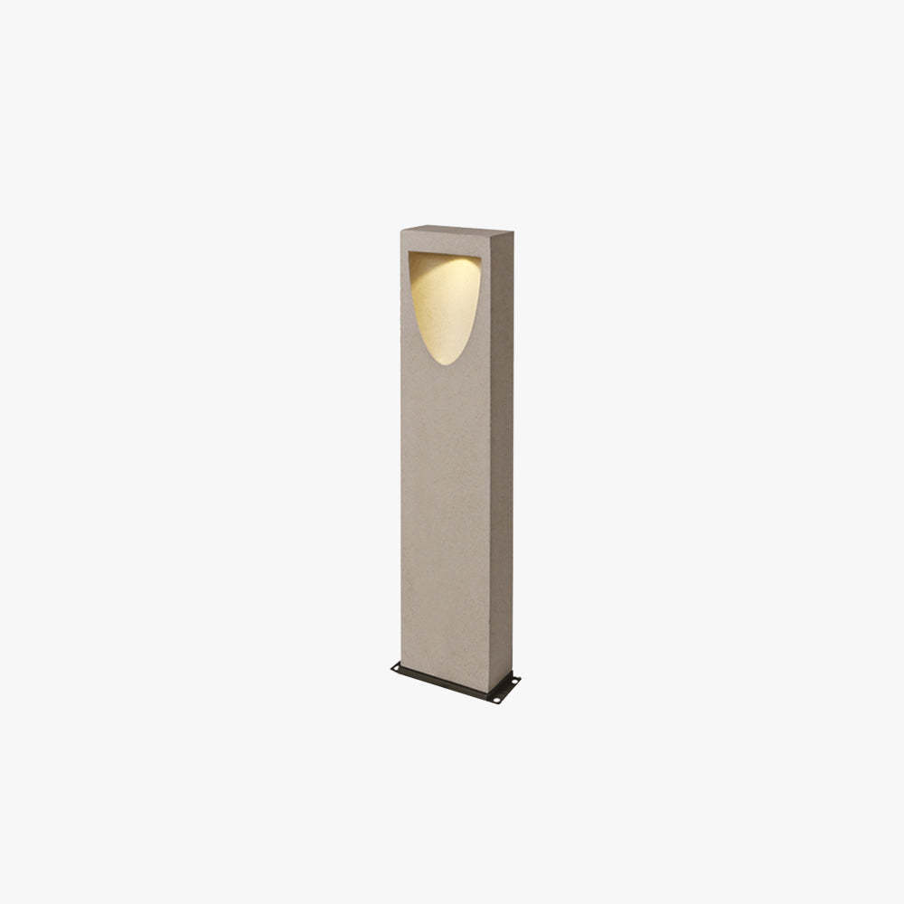 Pena Modern Stone Reflection Outdoor Path Light, Gray