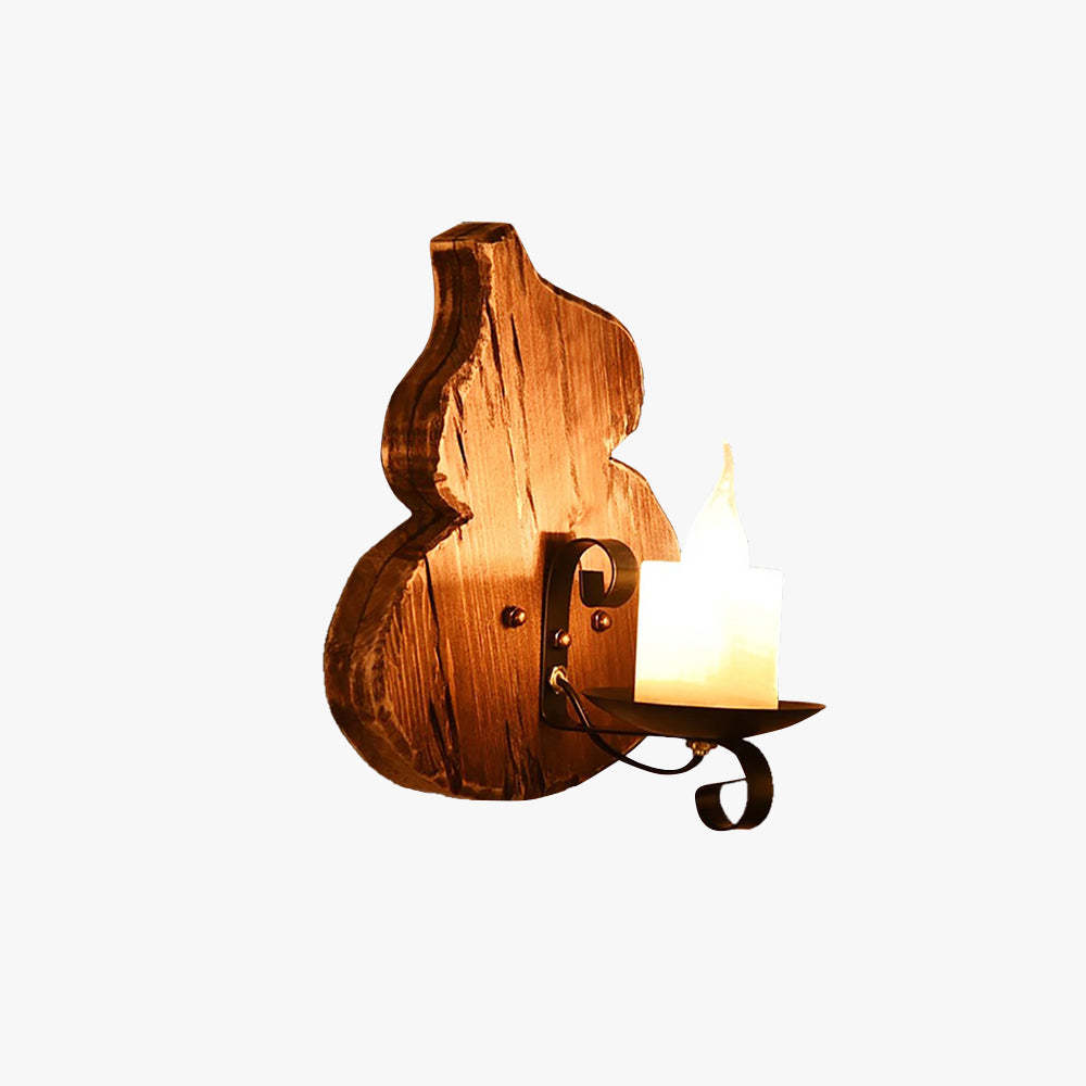 Austin Wall Lamp with Vintage Wood and Metal Details