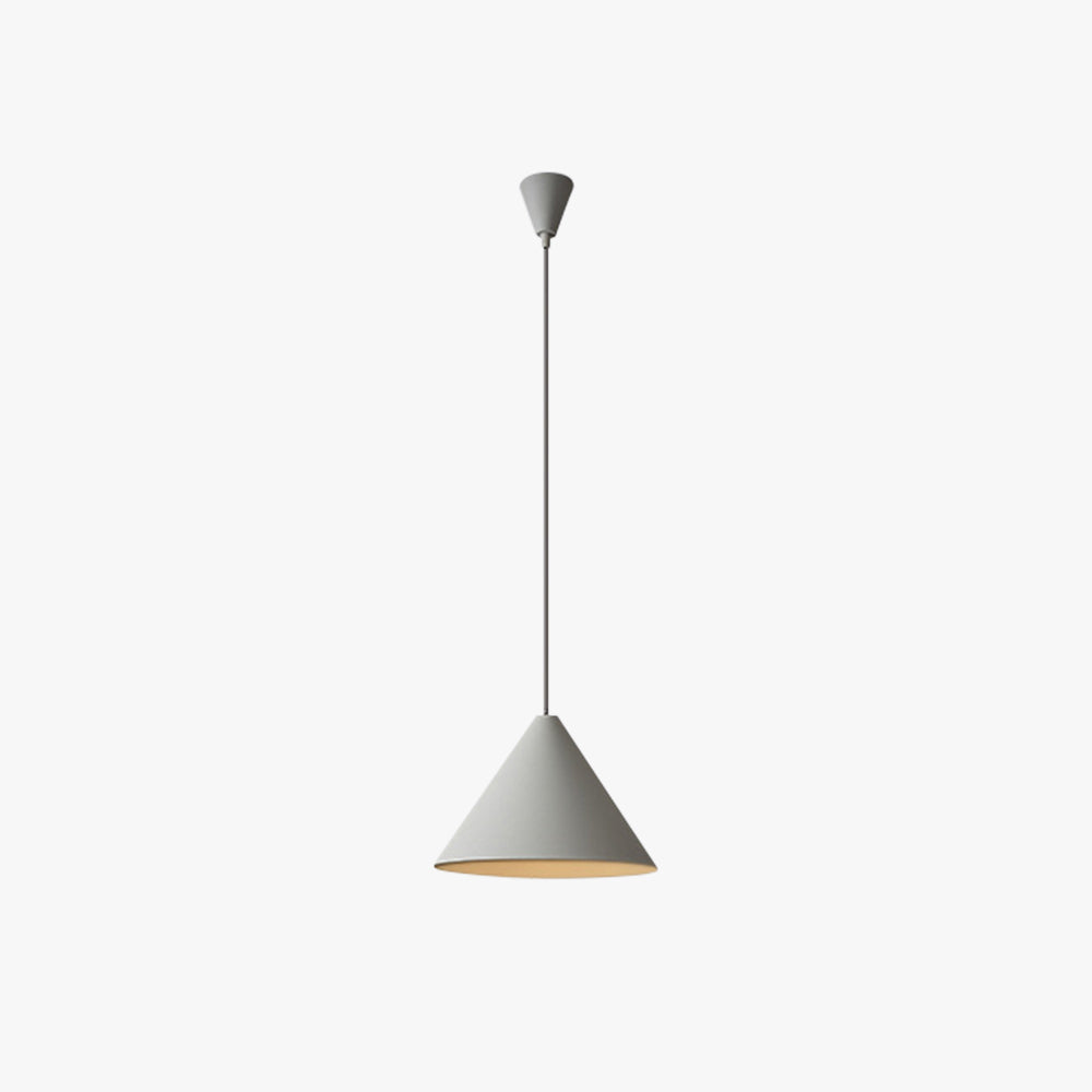 Gray cone metal pendant light
