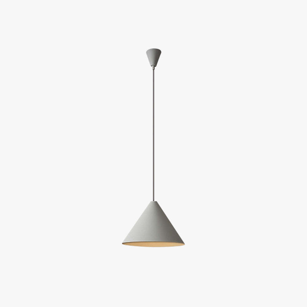 Gray cone metal pendant light