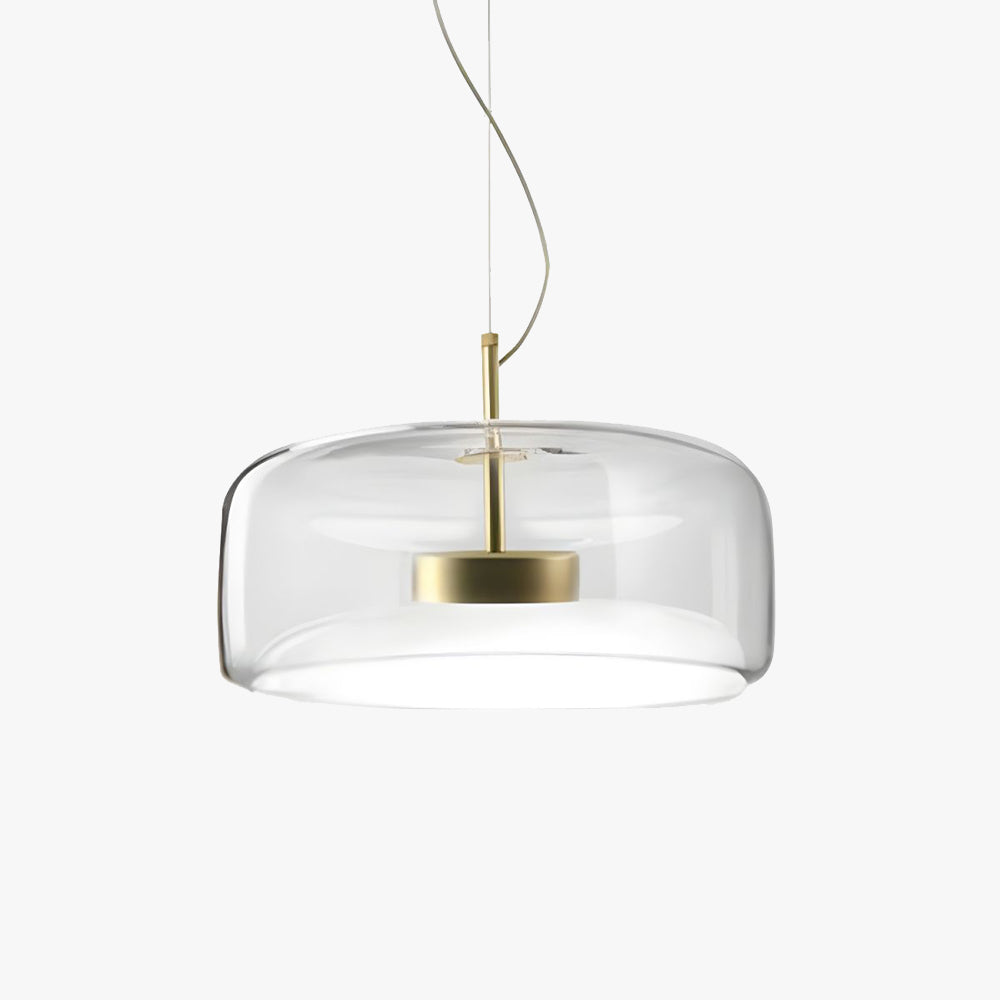 Hailie Minimalist Glass Drum Pendant Light