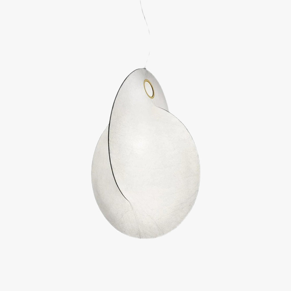 Renée Pendant Light, white fabric, modern design