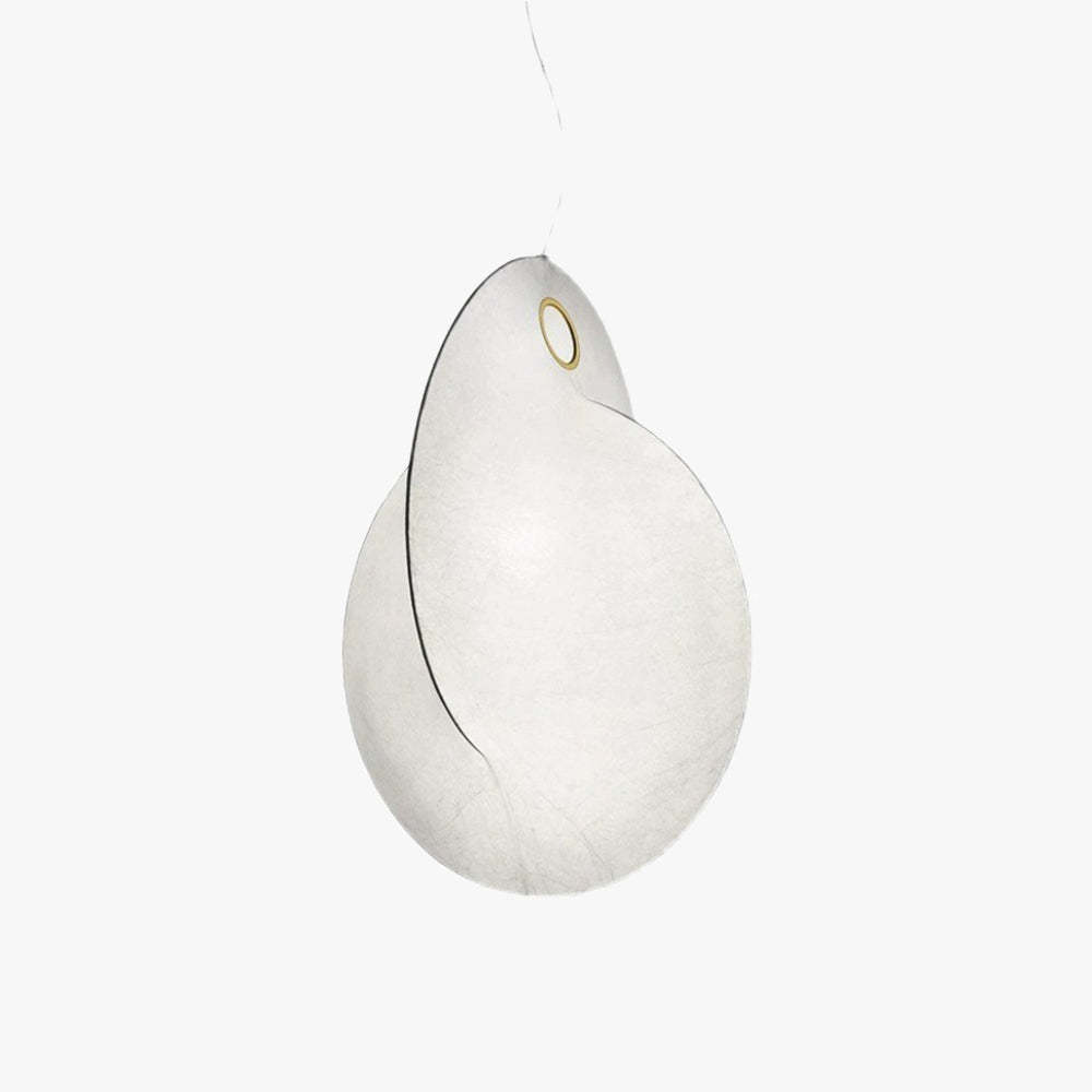 Renée Pendant Light, white fabric, modern design