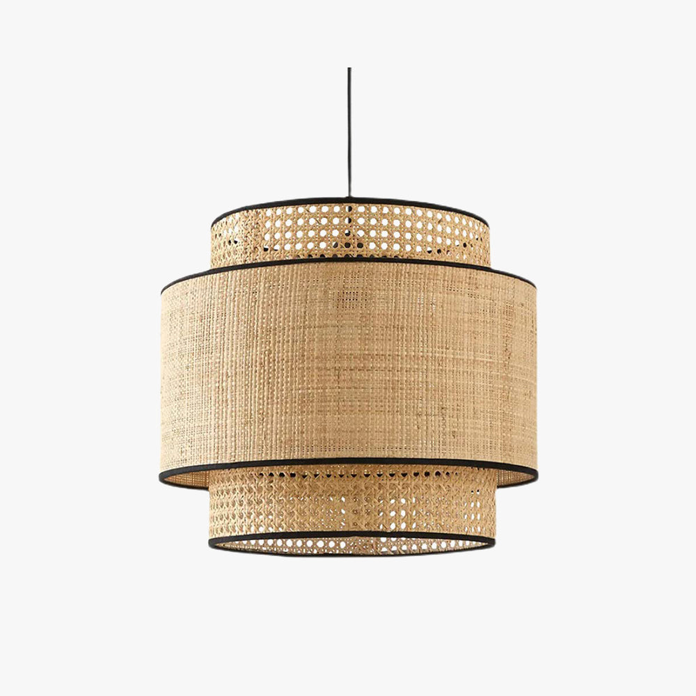 Ritta Wabi Sabi Rattan and Metal Pendant Light