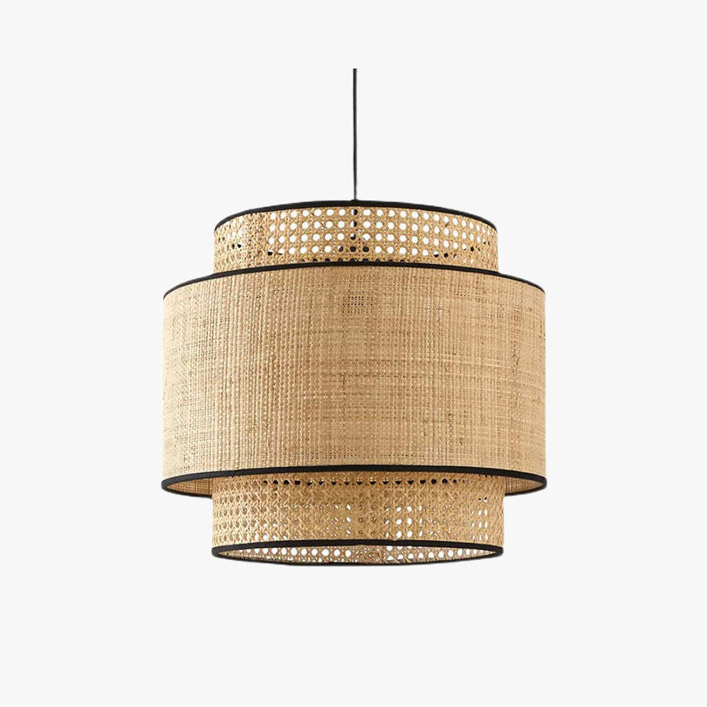 Ritta Wabi Sabi Rattan and Metal Pendant Light
