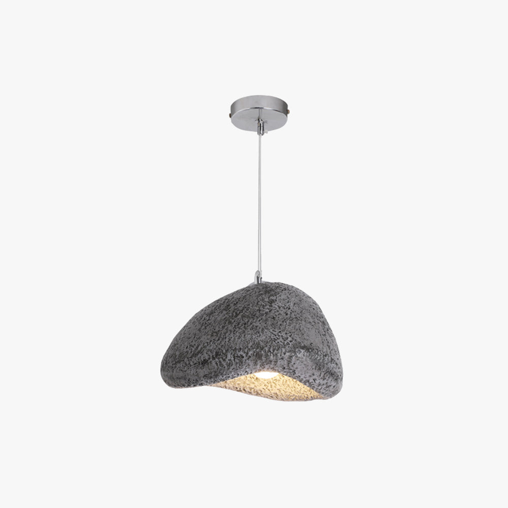Gray resin Byers pendant light, bread shape