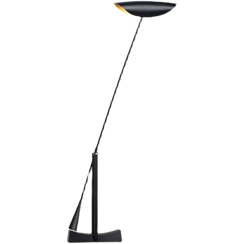 Lassola Carins Modern Black Floor Lamp, Bowl Shade