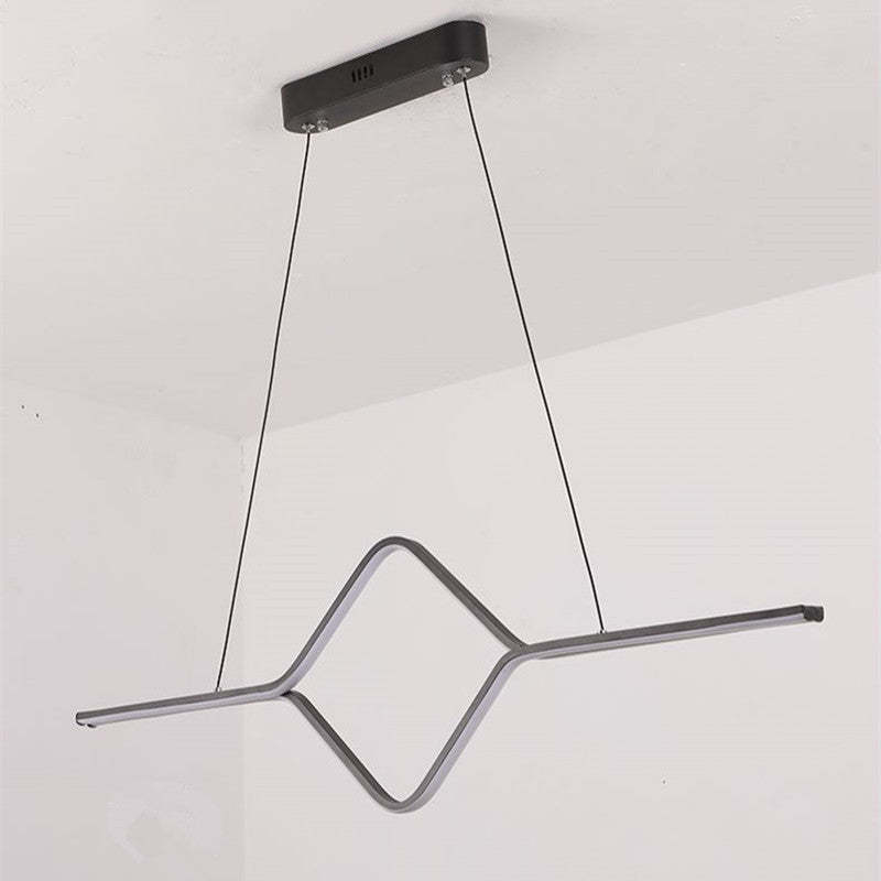 Modern square pendant light. Bouvet linear lighting.