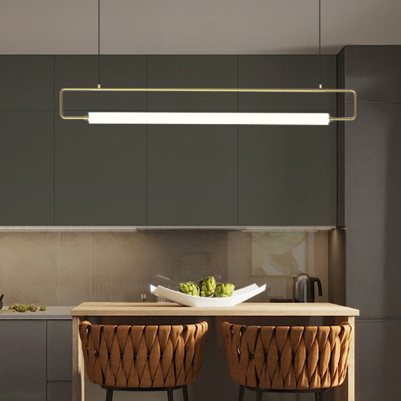 Edge Modern Minimalist rectangular Metal  Pendant Light