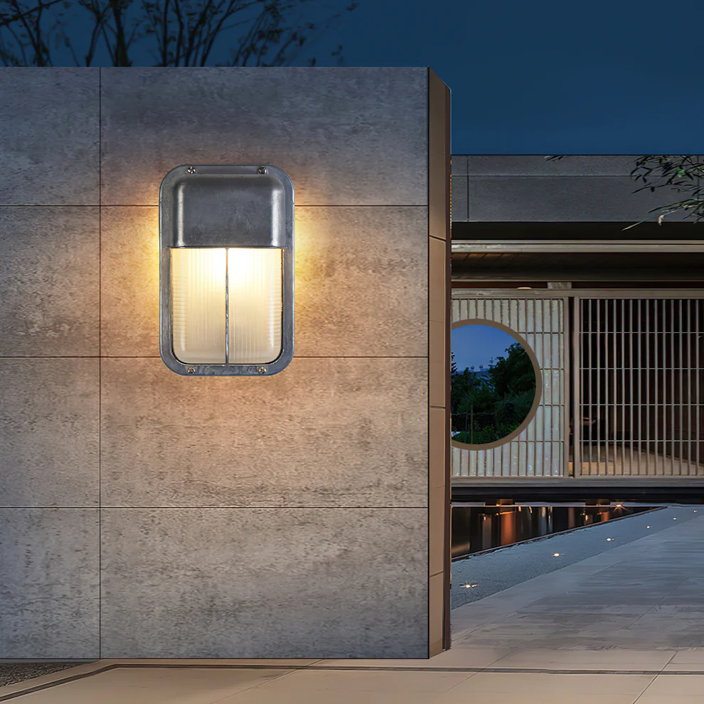 Orr Industrial Rectangle Outdoor Wall Lamp