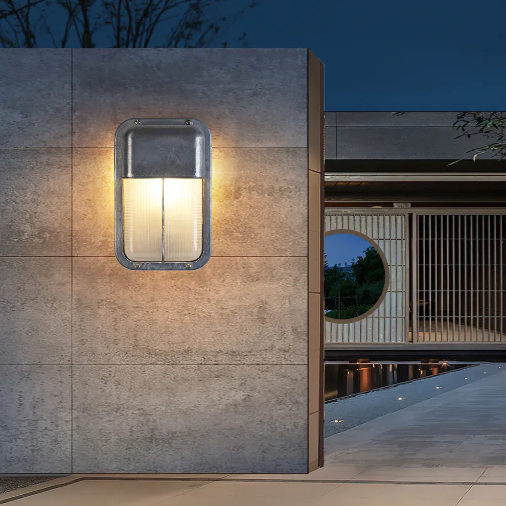 Orr Industrial Rectangle Outdoor Wall Lamp