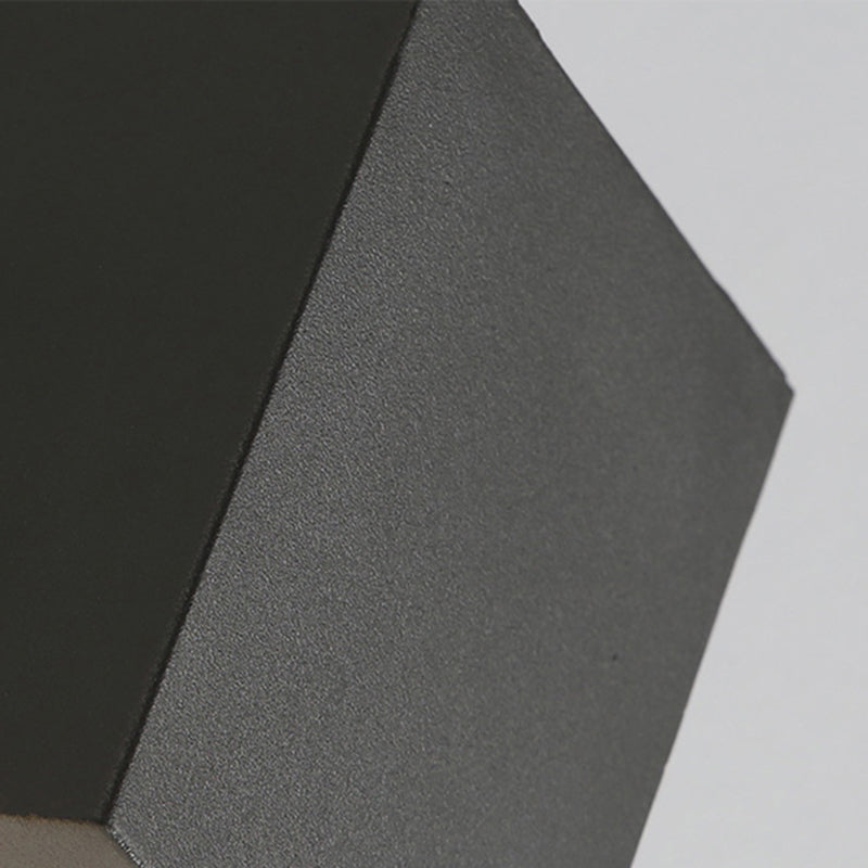 Orr metal square outdoor wall light close-up
