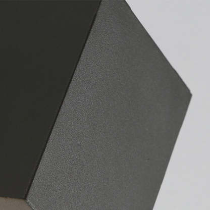 Orr metal square outdoor wall light close-up