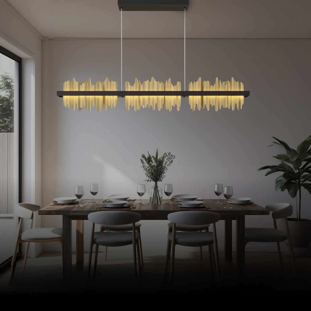Marilyn Industrial Pendant Light illuminates a dining setting