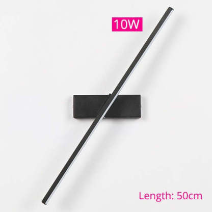 Black Rotatable Wall Lamp - 10W, 50cm Length
