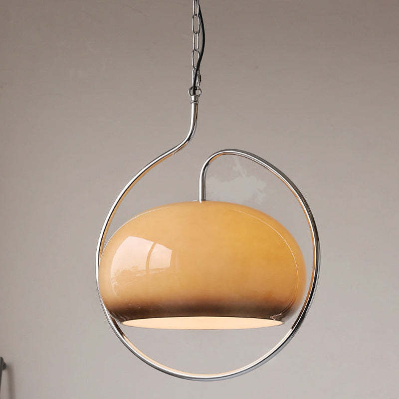 Brown glass Hailie pendant light, retro style, modern lighting