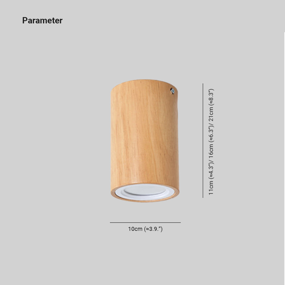 Ozawa wood ceiling light dimensions for corridor or balcony.