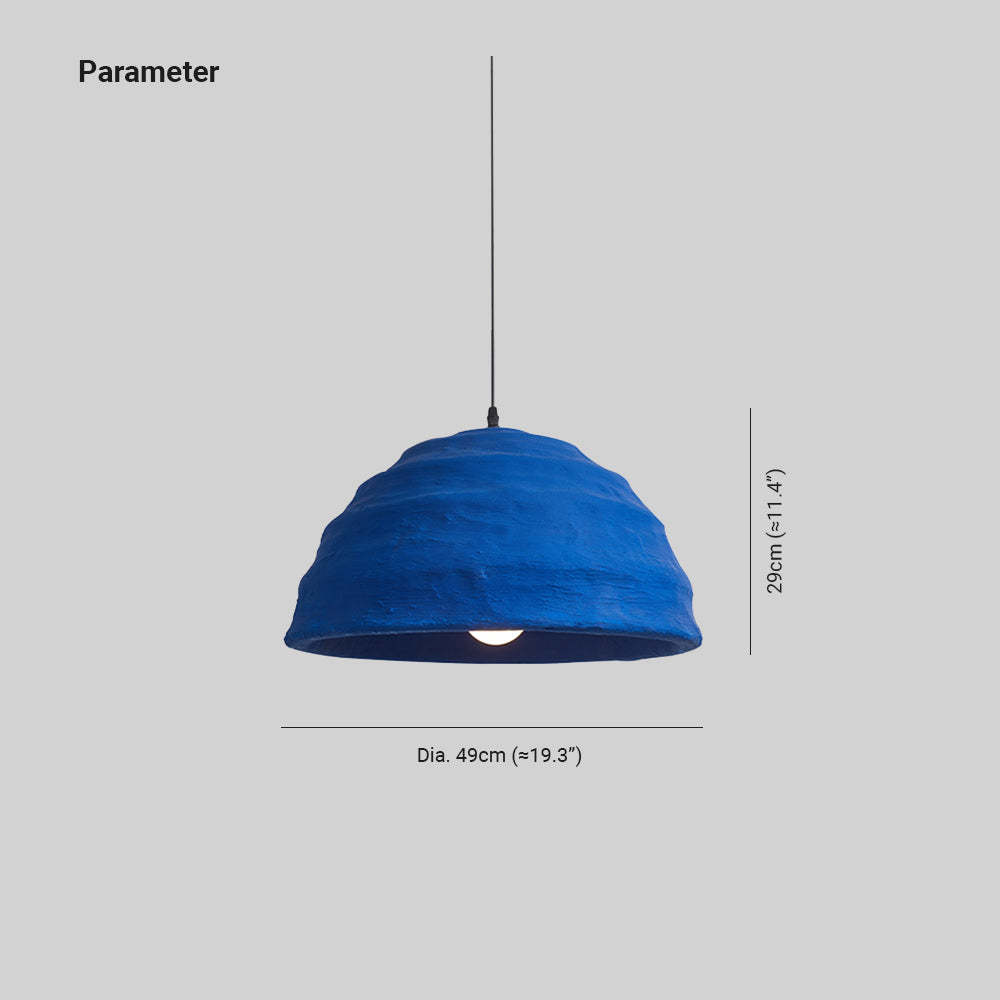 Hailie Blue Pendant Light Dimensions