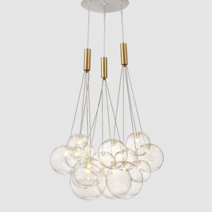 Valentina pendant light, bubble glass globe chandelier