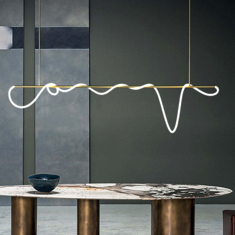 Louise Curved LED Ceiling Light - Modern Home Lighting