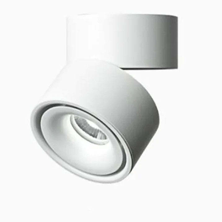 White Novak Round Flush Mount Ceiling Spotlight