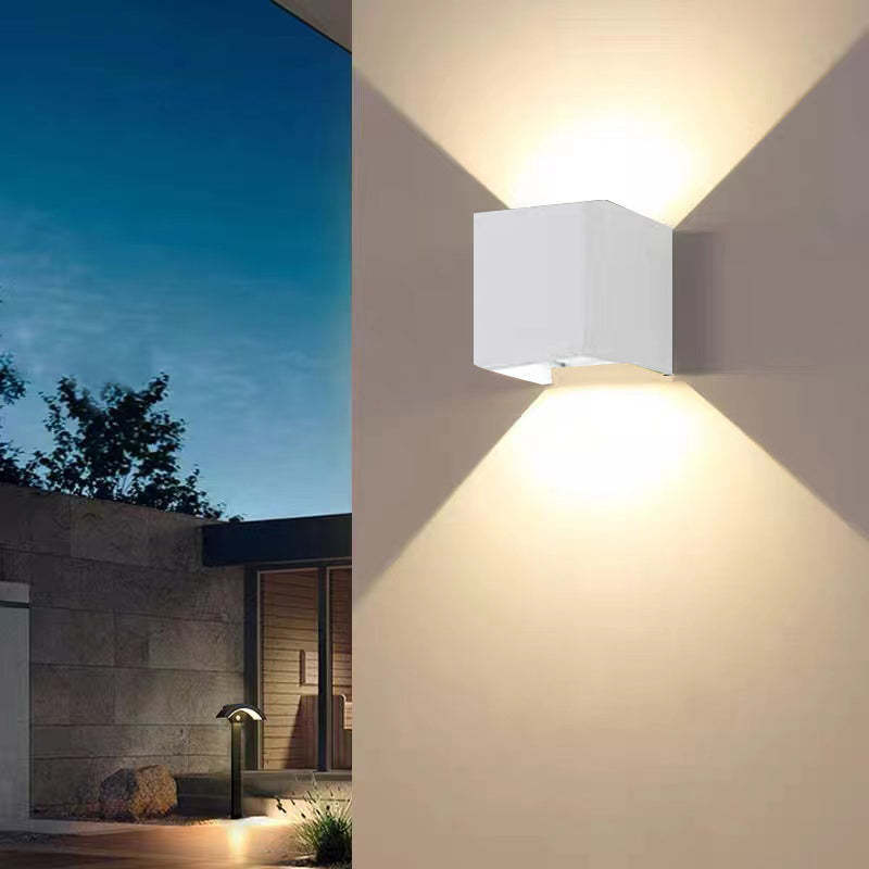 White Square LED Outdoor Wall Lamp
