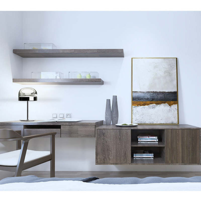 Hailie Table Lamp on desk, minimalist mushroom design.