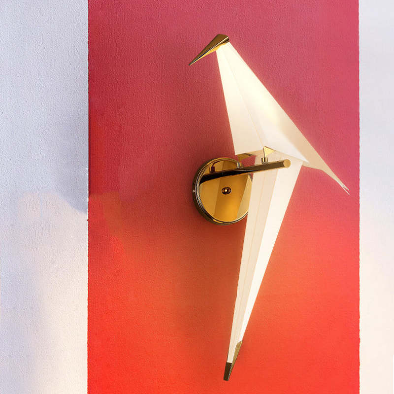 Art Deco bird wall lamp, bedroom sconce by Las Sola