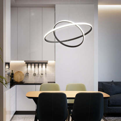 Arisha Ring Pendant Light above Dining Table - Las Sola Lighting