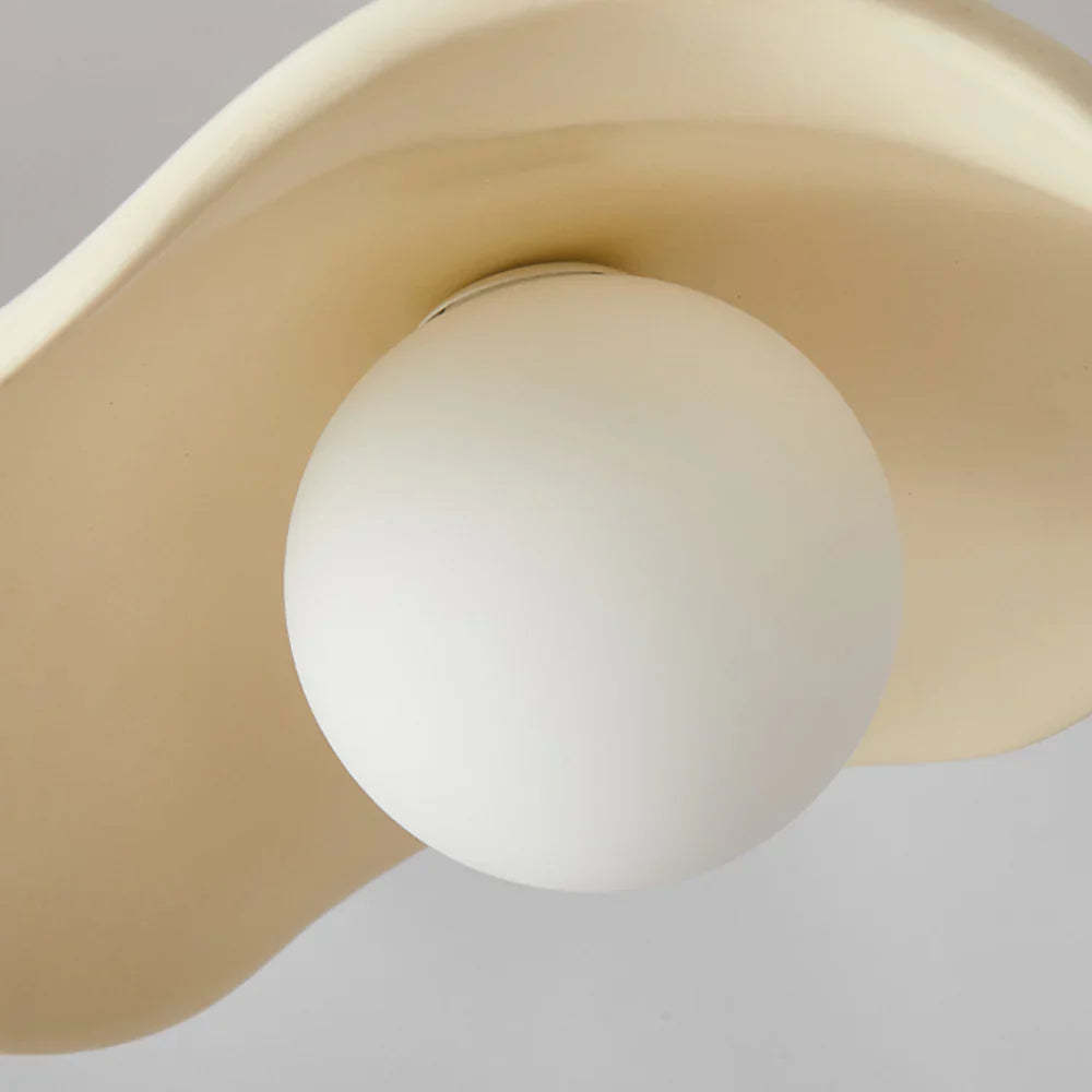 Close-up of Byers Nordic Pendant Light with Resin Shade