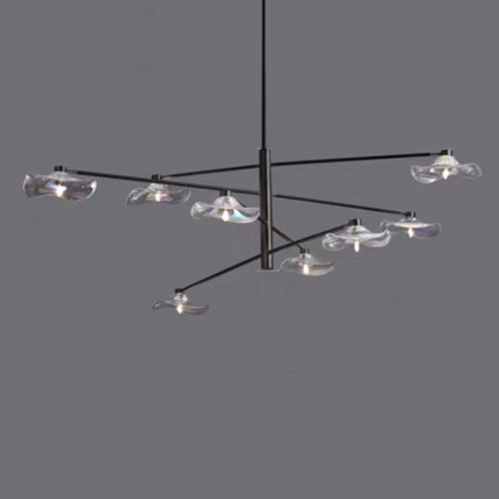 Carins pendant light: modern branch design, leaf shades