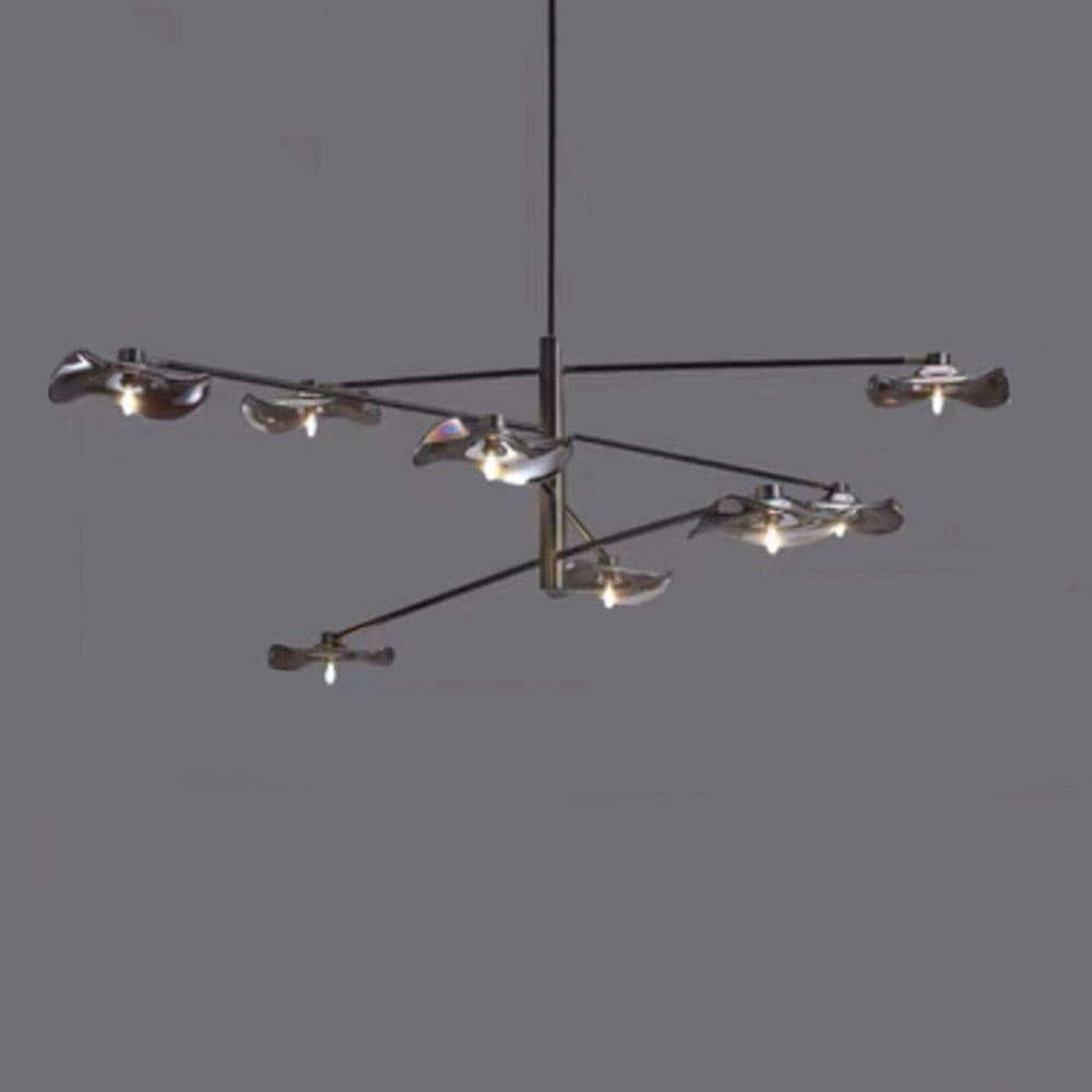 Carins Pendant Light: Black Metal Branch & Glass Shades