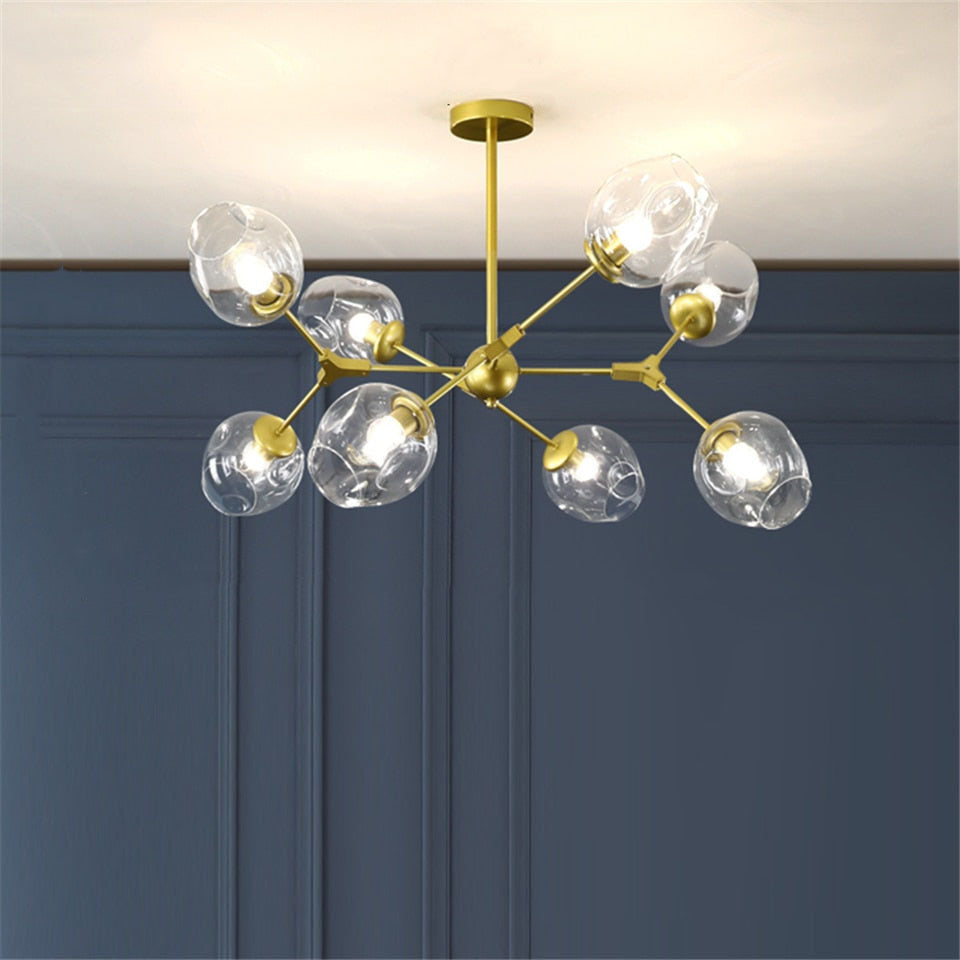Valentina Modern Bubble Chandelier, gold finish, modern lighting
