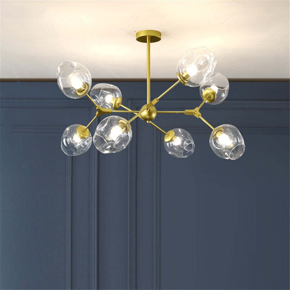 Valentina Modern Bubble Chandelier, gold finish, modern lighting