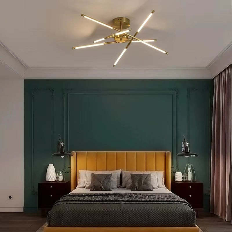 Modern Bedroom with Edge Ceiling Light