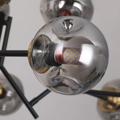 Close-up of Valentina pendant light bulb, glass shade