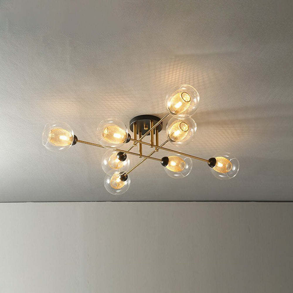 Valentina Chandelier, glass globe ceiling light fixture