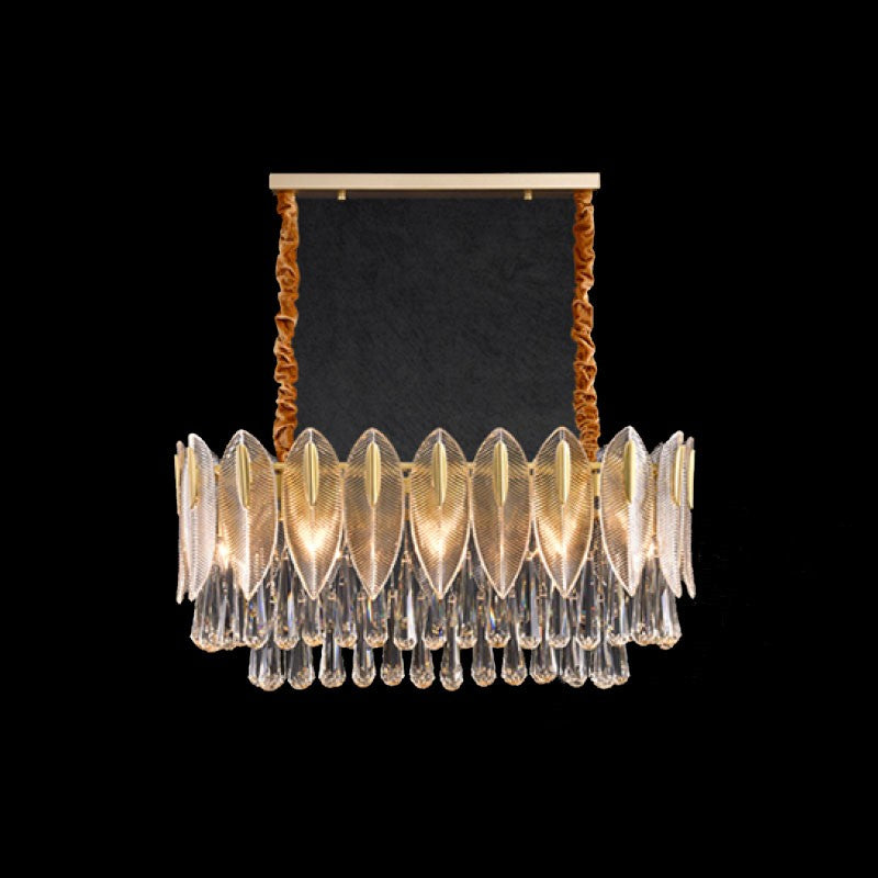 Marilyn Feather Crystal Chandelier, Luxury Living Room Lighting