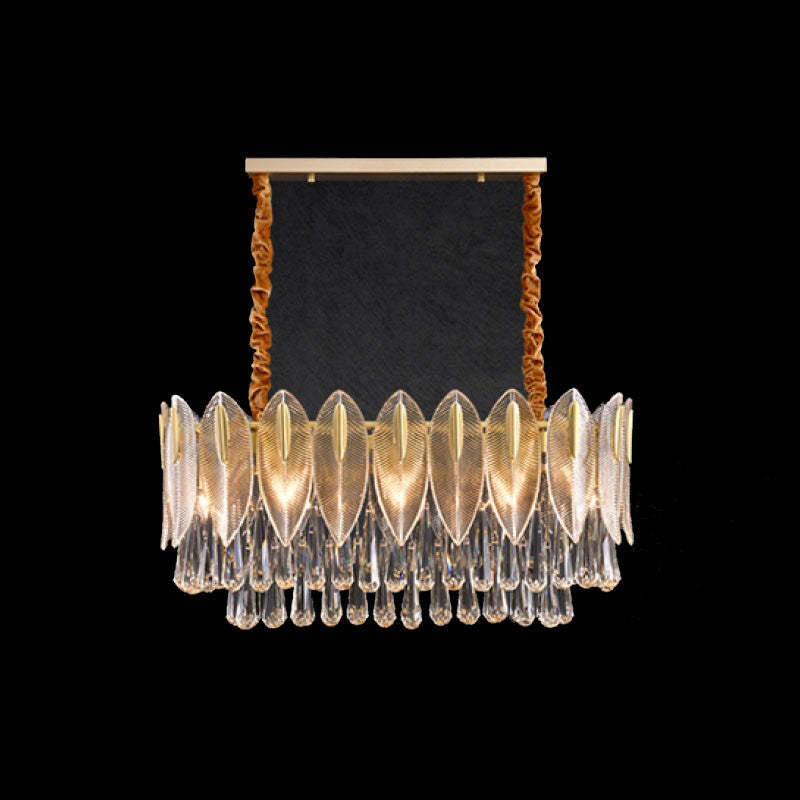 Marilyn Feather Crystal Chandelier, Luxury Living Room Lighting