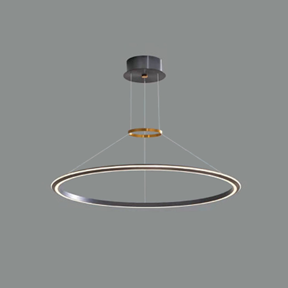 Arisha LED pendant. Modern minimalist ring light fixture.
