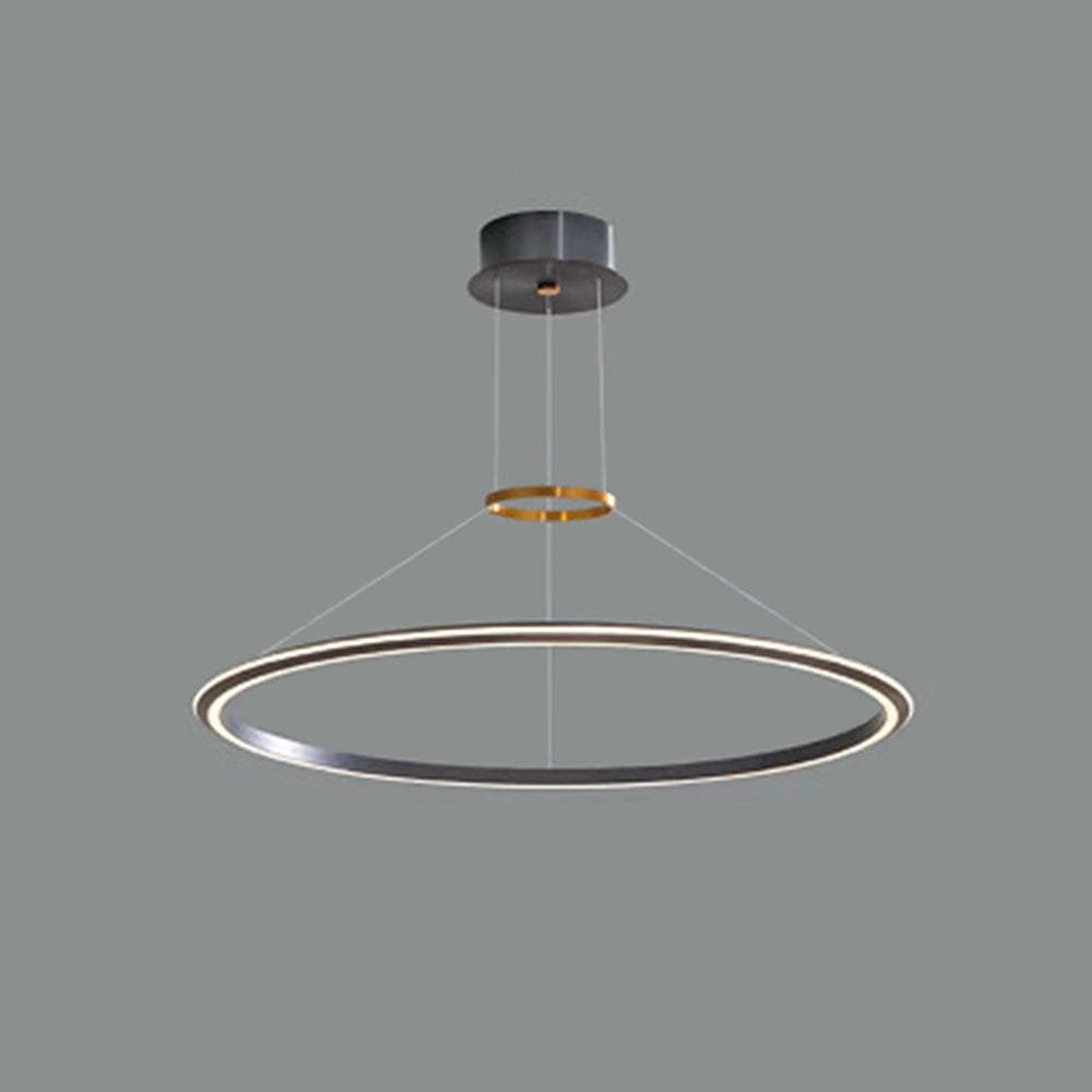 Arisha LED pendant. Modern minimalist ring light fixture.