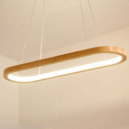 Ozawa oval wood pendant light - modern dining room lighting