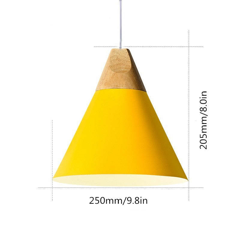 Yellow Morandi pendant light dimensions: 250mm x 205mm