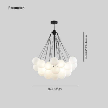 Valentina pendant light dimensions: 75cm height, 80cm width Valentina Glass Globe Pendant Light Bubble