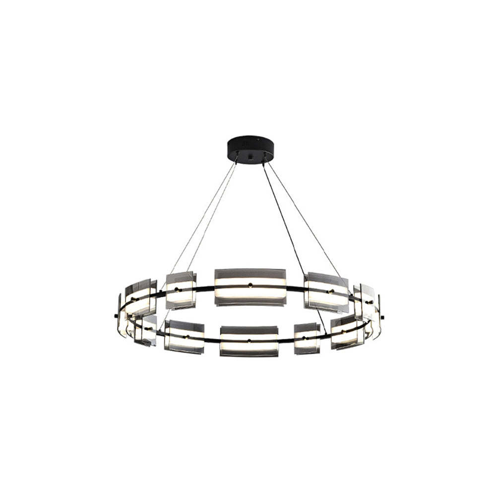 Evette Ring Pendant Light - Pure Copper and Glass