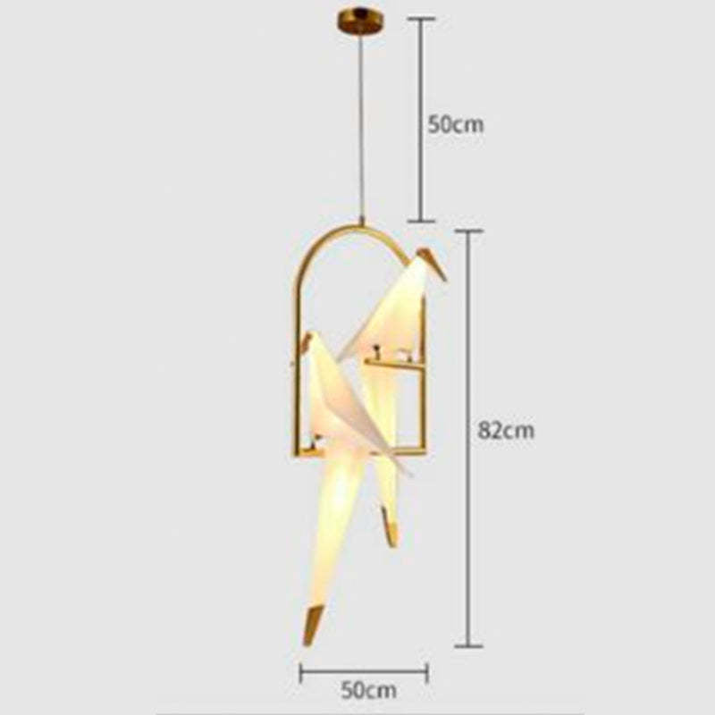 Dimensions of bird pendant light. Nordic modern style.