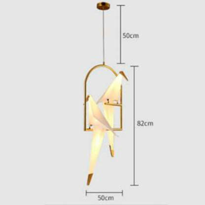 Dimensions of bird pendant light. Nordic modern style.