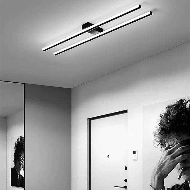 Edge LED Flush Mount Ceiling Light in modern hallway.