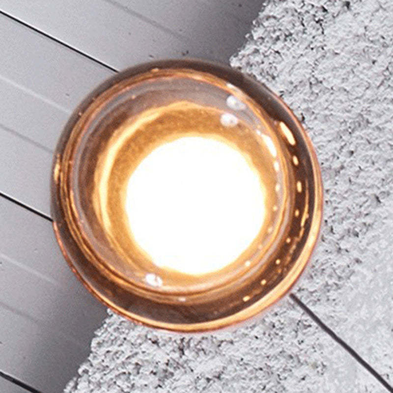 Valentina Modern Ball Pendant Light - Detail of Glass and Metal Design